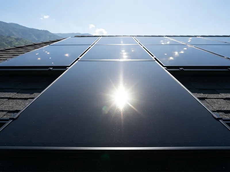 Detalle panel solar